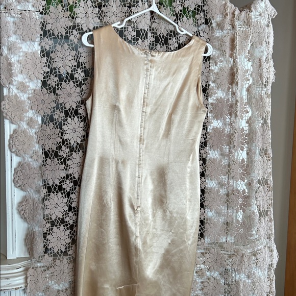#56 Vintage Two-Piece Dress With Metallic Jacket In Gold Size 910 - Picture 8 of 8